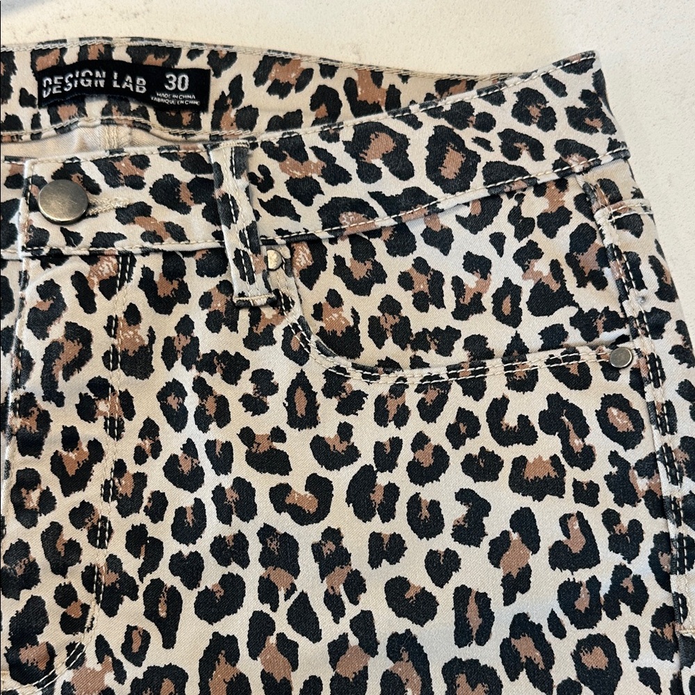 Design Lab Leopard Print Jeans - Picture 7 of 11